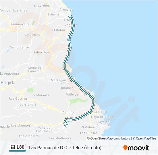 L80 Bus Line Map