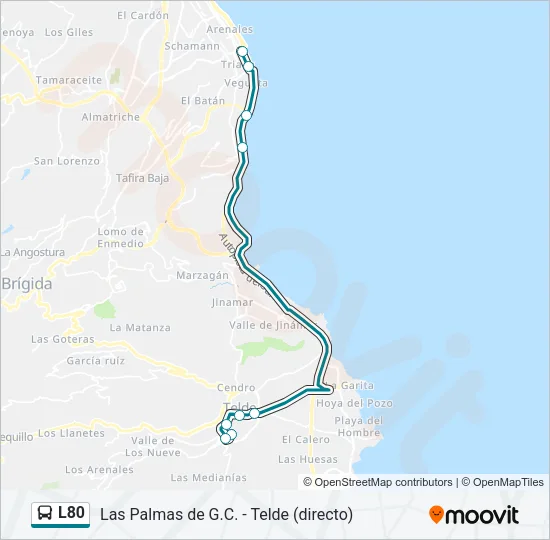 L80 Bus Line Map