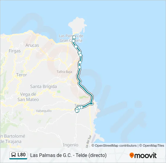 L80 Bus Line Map