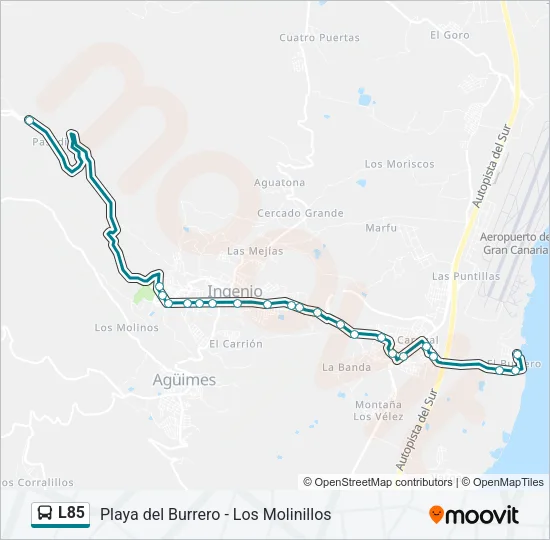 L85 Bus Line Map