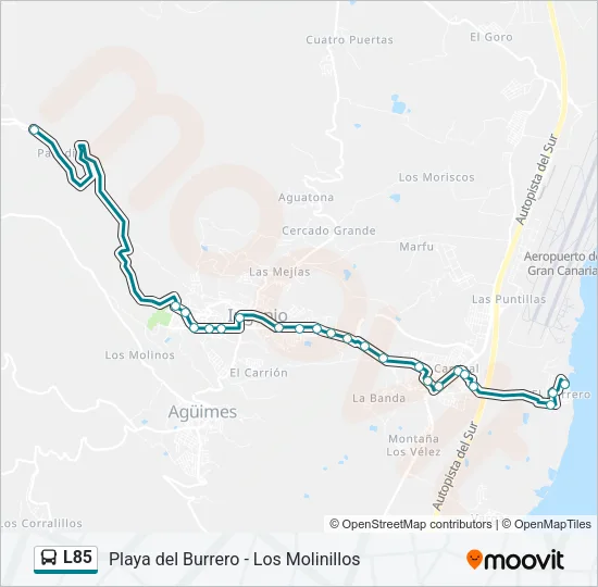 L85 Bus Line Map