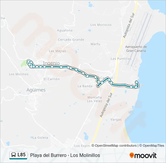 L85 Bus Line Map