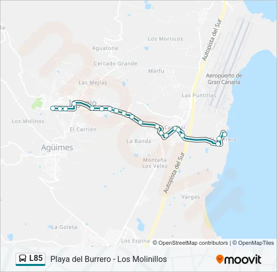 L85 Bus Line Map