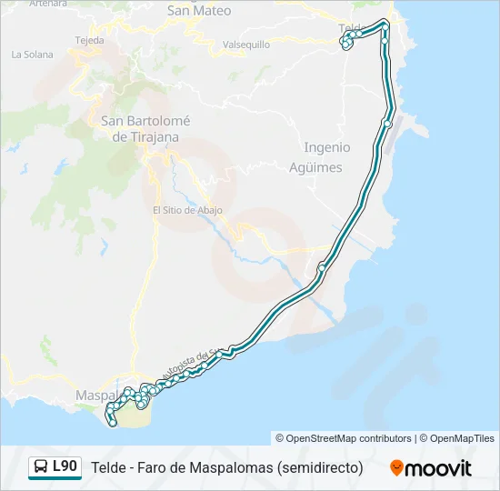 L90 Bus Line Map