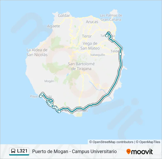 L321 Bus Line Map