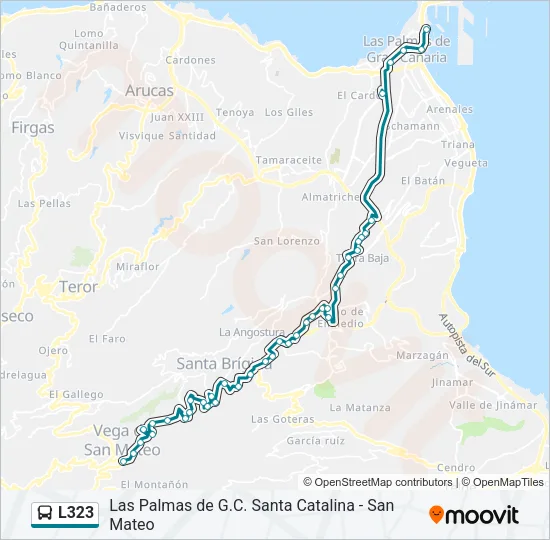 L323 Bus Line Map