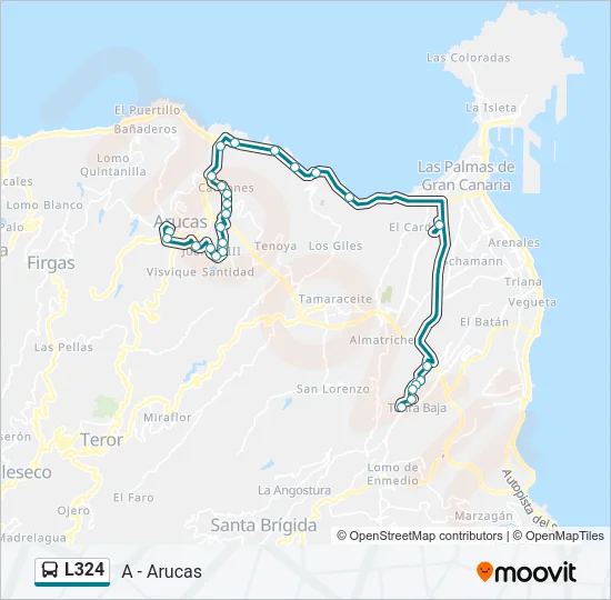 L324 Bus Line Map