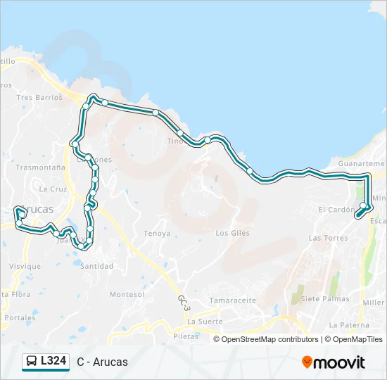 L324 Bus Line Map