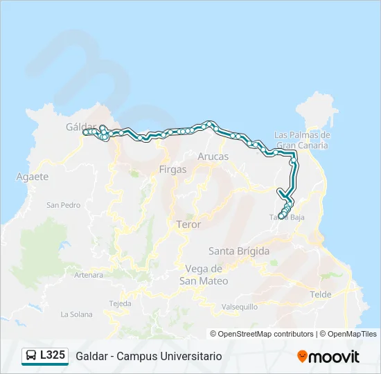 L325 Bus Line Map