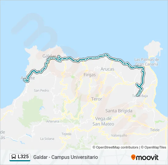 L325 Bus Line Map