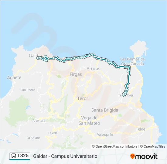 L325 Bus Line Map