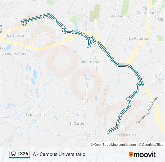 L326 Bus Line Map