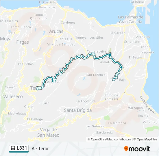 L331 Bus Line Map