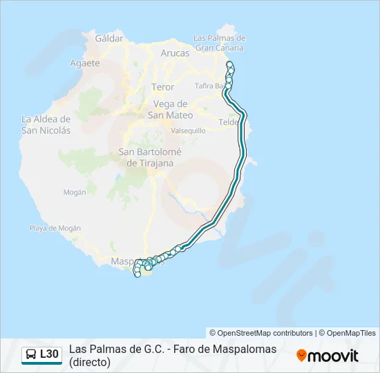 L30 Bus Line Map