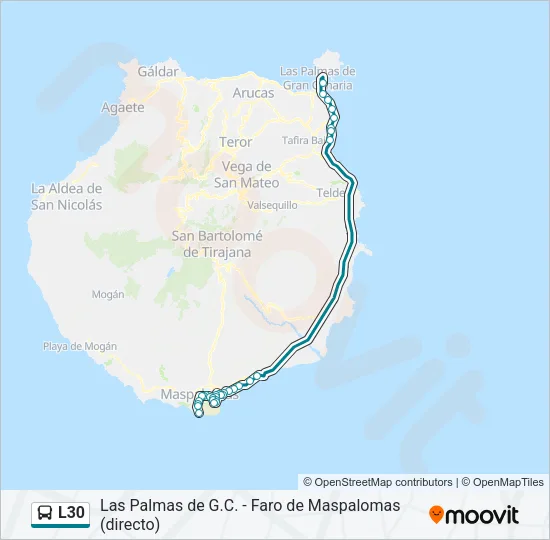 L30 Bus Line Map