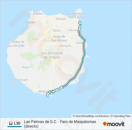 L30 Bus Line Map