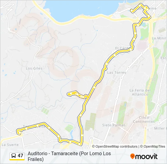 47 Bus Line Map