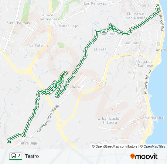 7 Bus Line Map