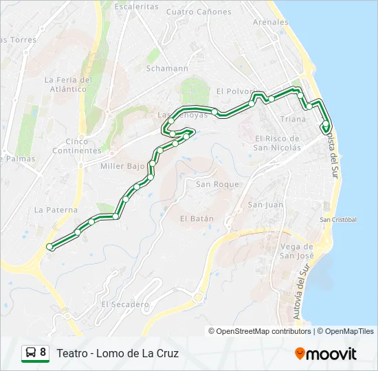 8 Bus Line Map