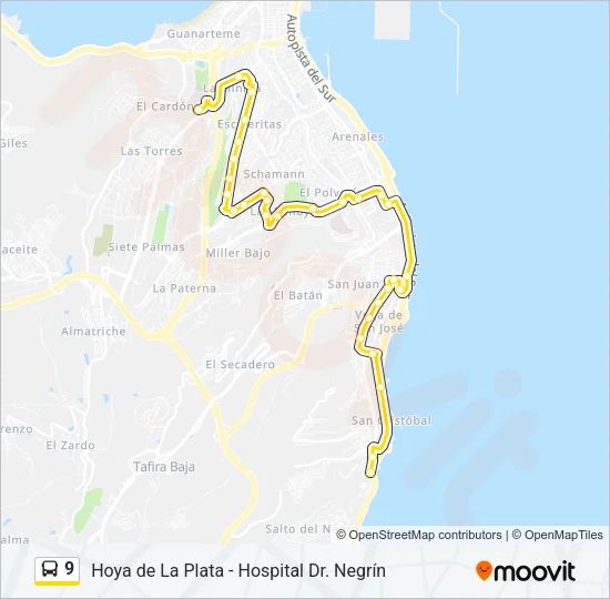 9 Bus Line Map