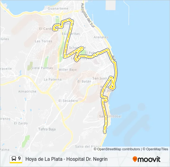 9 Bus Line Map