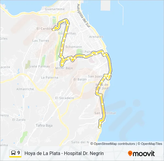 9 Bus Line Map