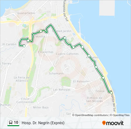 10 Bus Line Map