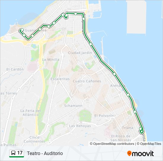 Mapa de 17 de autobús