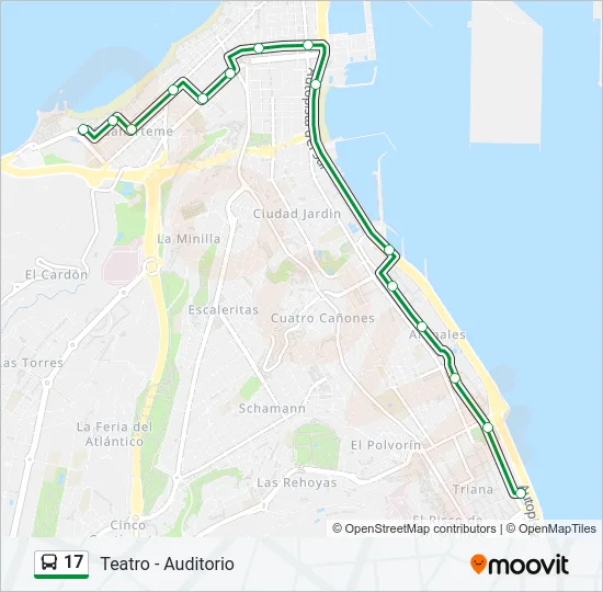17 Bus Line Map