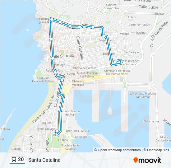 20 Bus Line Map