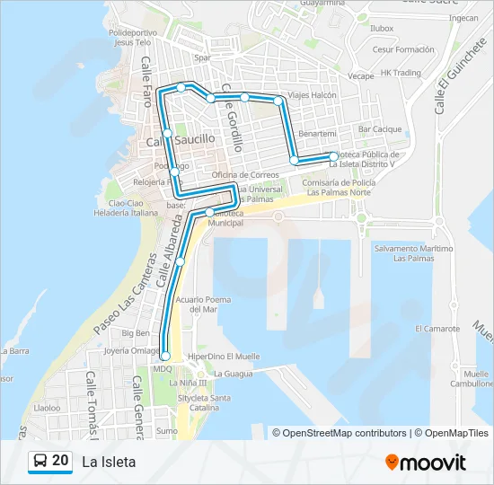 20 Bus Line Map