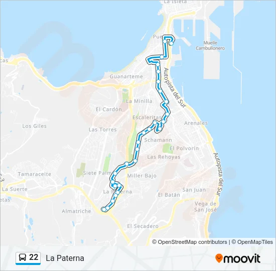 22 Bus Line Map