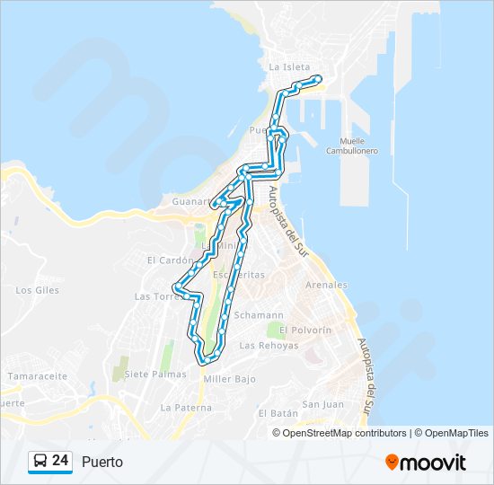 24 bus Mapa de línia