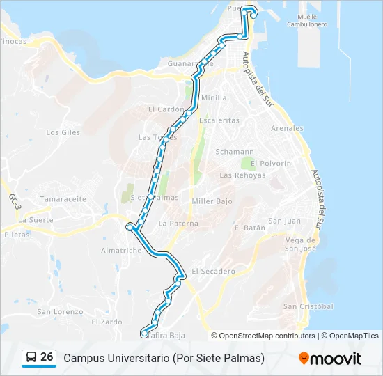 26 Bus Line Map