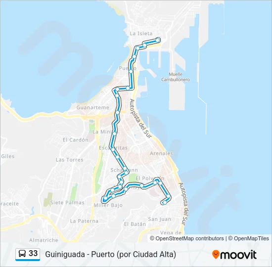 33 Bus Line Map