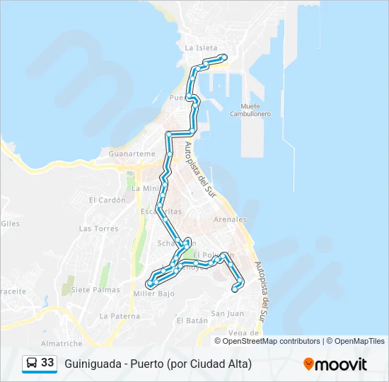 33 Bus Line Map