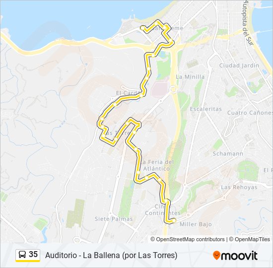 35 bus Line Map