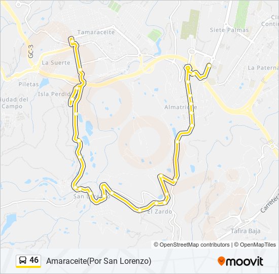 46 bus Mapa de línia