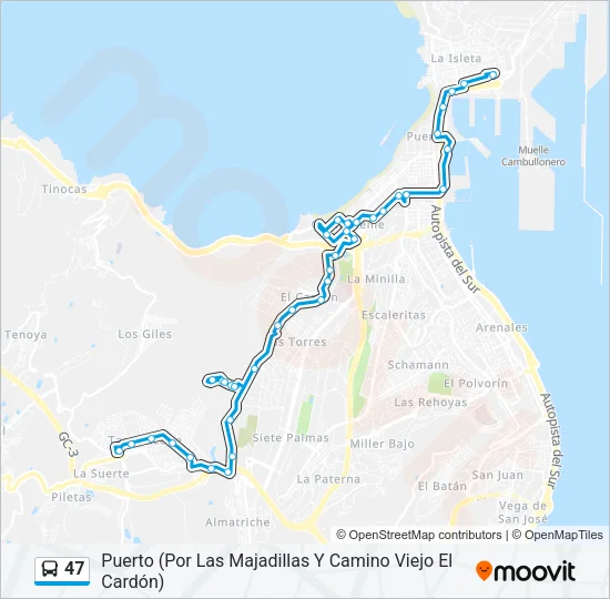 47 Bus Line Map