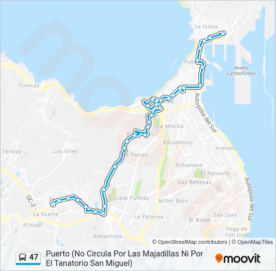 47 Bus Line Map