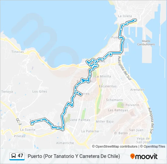 47 Bus Line Map