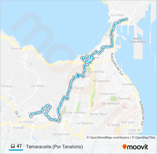 47 Bus Line Map