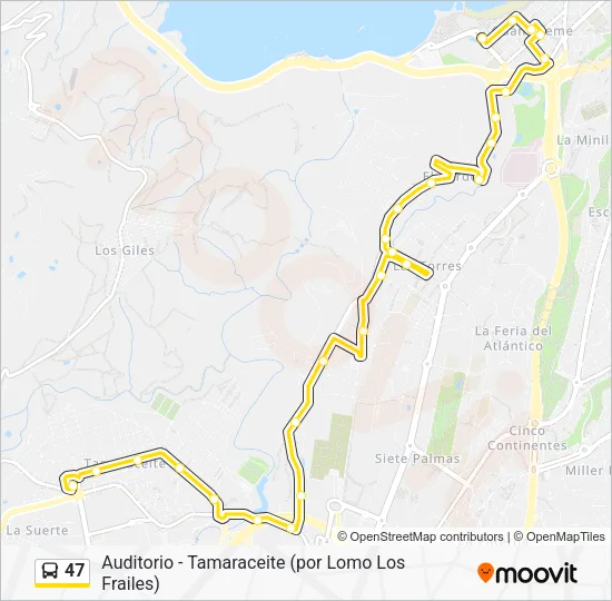 47 Bus Line Map