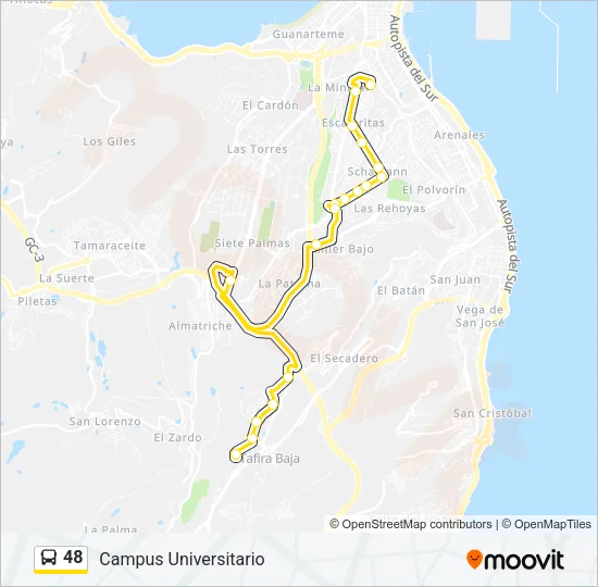 48 Bus Line Map