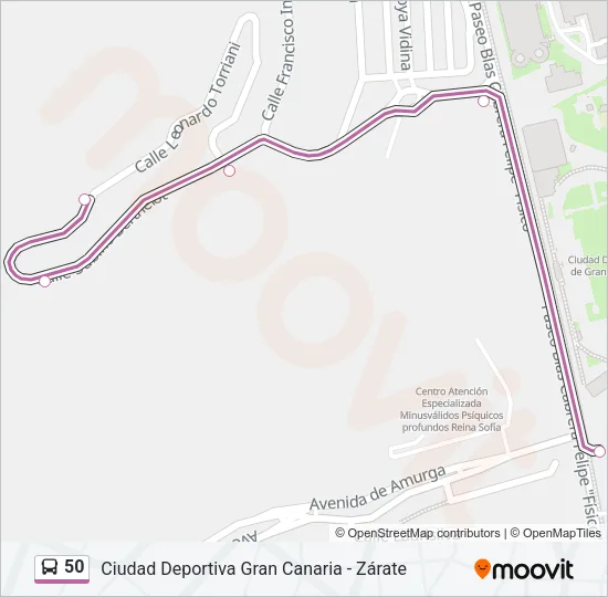 50 Bus Line Map
