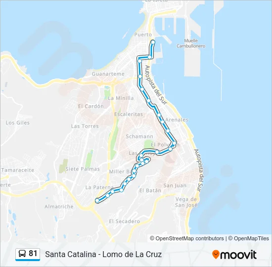 81 Bus Line Map