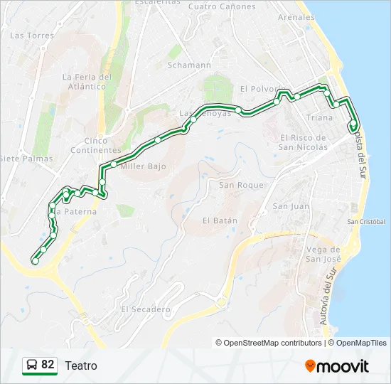 82 Bus Line Map