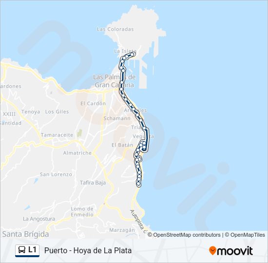 L1 Bus Line Map