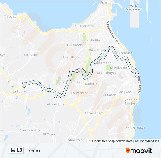 Mapa de L3 de autobús