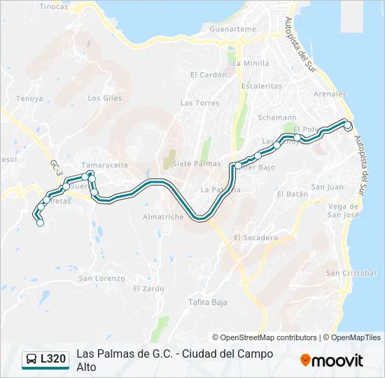 L320 Bus Line Map